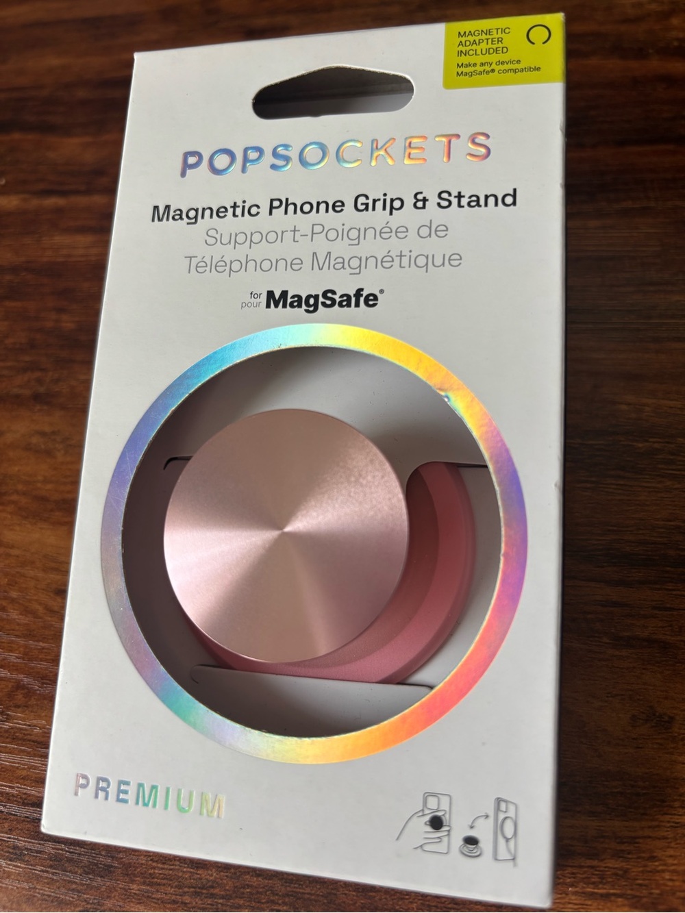 PopSockets MagSafe Magnetic Phone Grip Stand Aluminum Dusty Rose Pink